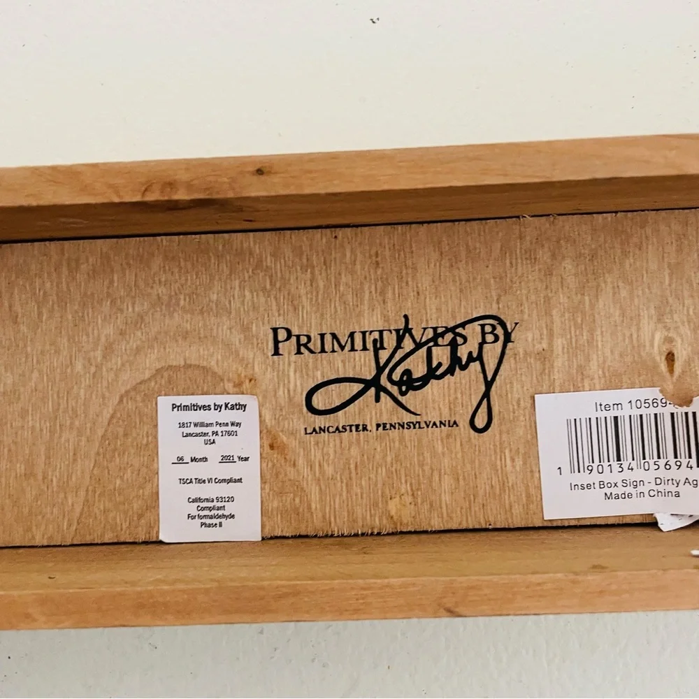Primitives by Kathy The Dishes Are Looking At Me Dirty Again Wood Box Sign